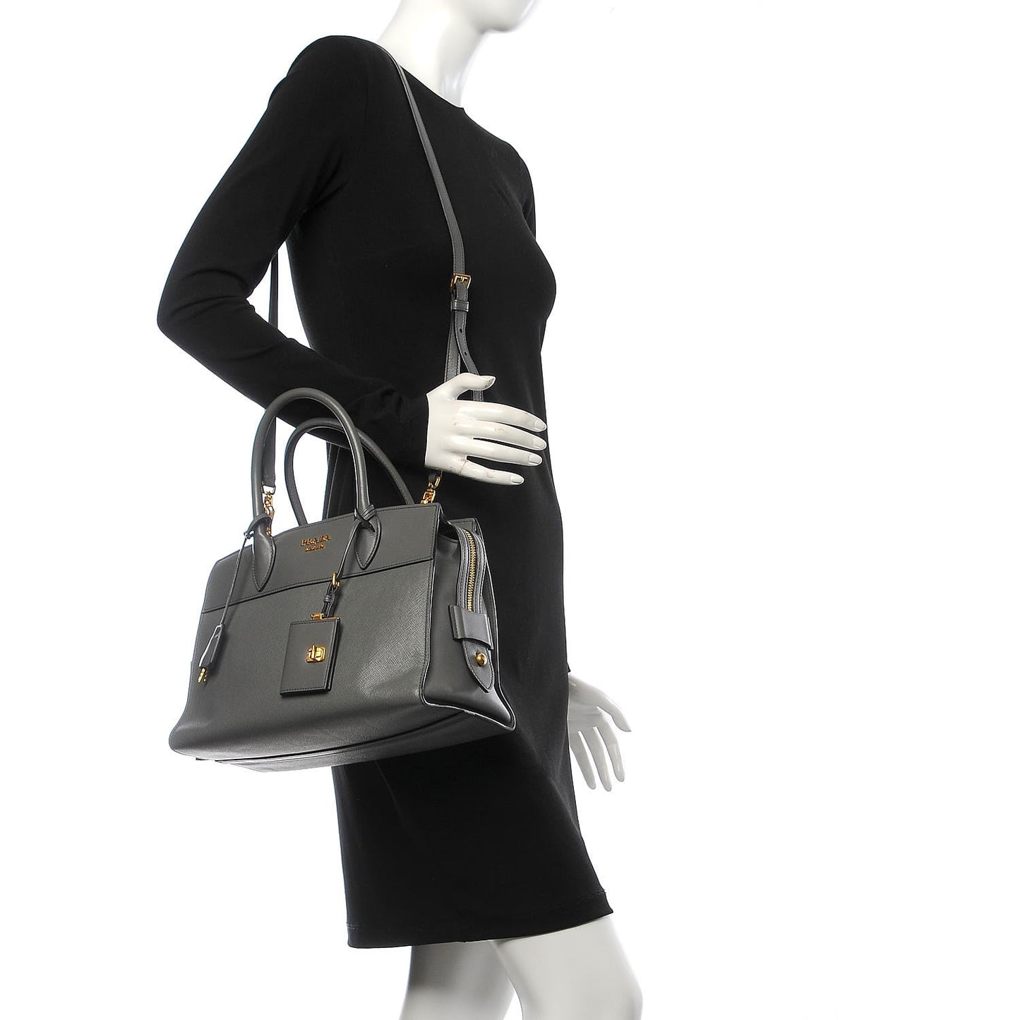 Saffiano City Calf Medium Esplanade Tote Mercurio