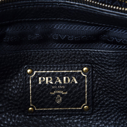 Prada Vitello Daino Shopping Tote Black 16 of 19