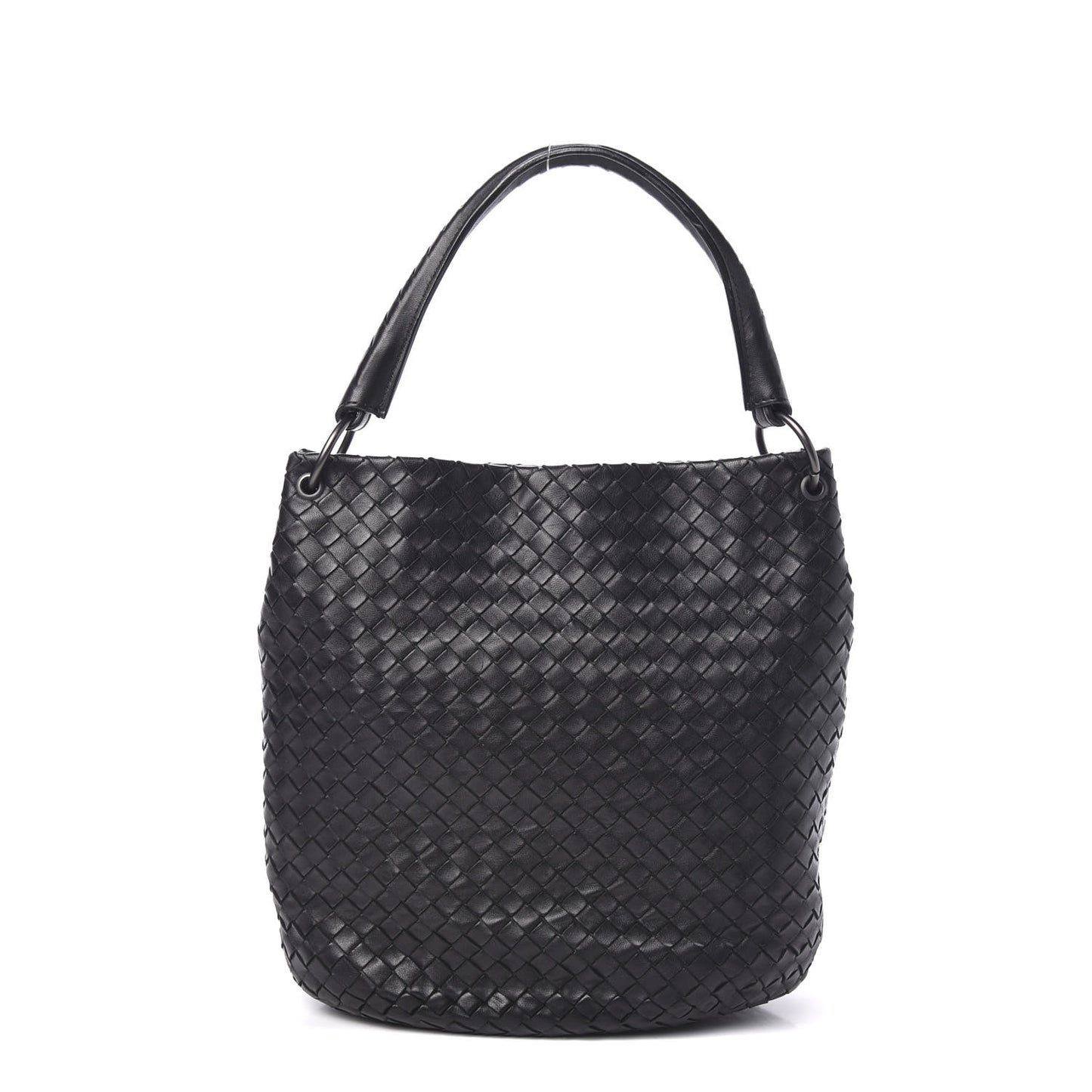 Nappa Intrecciato Bucket Bag Black