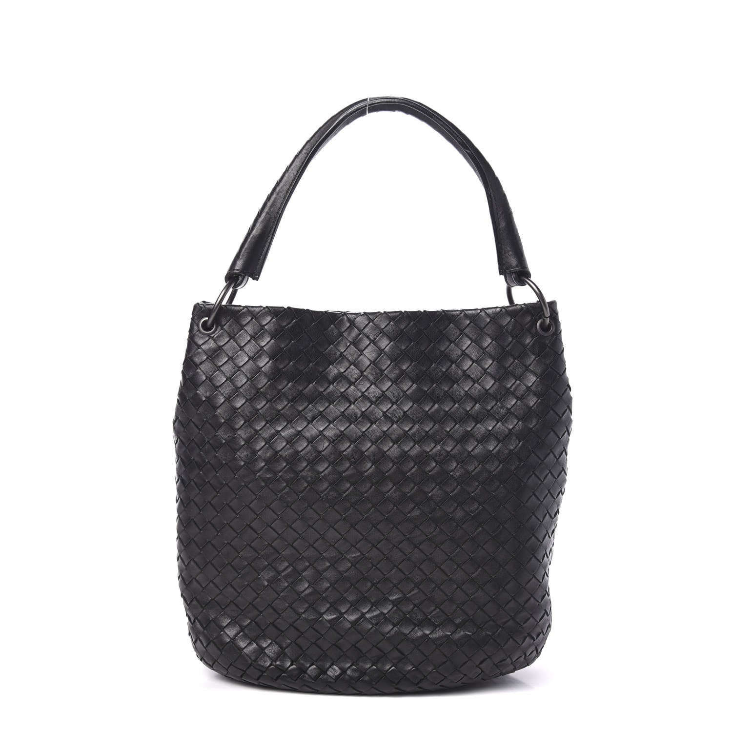 Bottega Veneta Nappa Intrecciato Bucket Bag Black 1 of 9