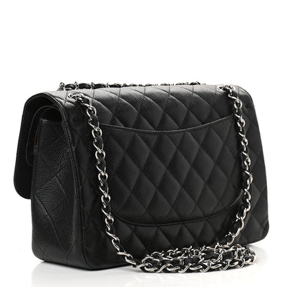 Chanel Caviar Quilted Jumbo Double Flap Black 3 of 11
