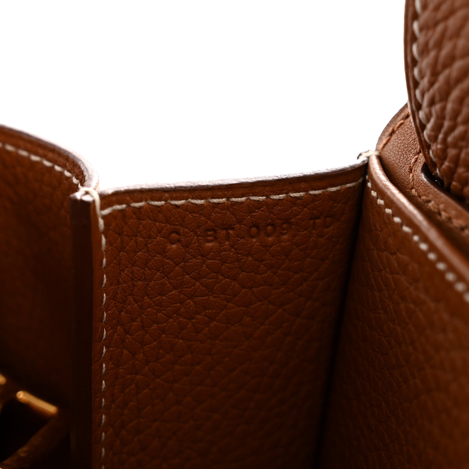 Hermes Taurillon Clemence Halzan 31 Gold 7 of 10