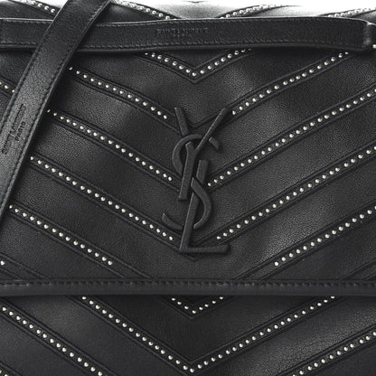 Saint Laurent Lambskin Matelasse Monogram Microstud Medium Niki Chain Satchel Black 9 of 9