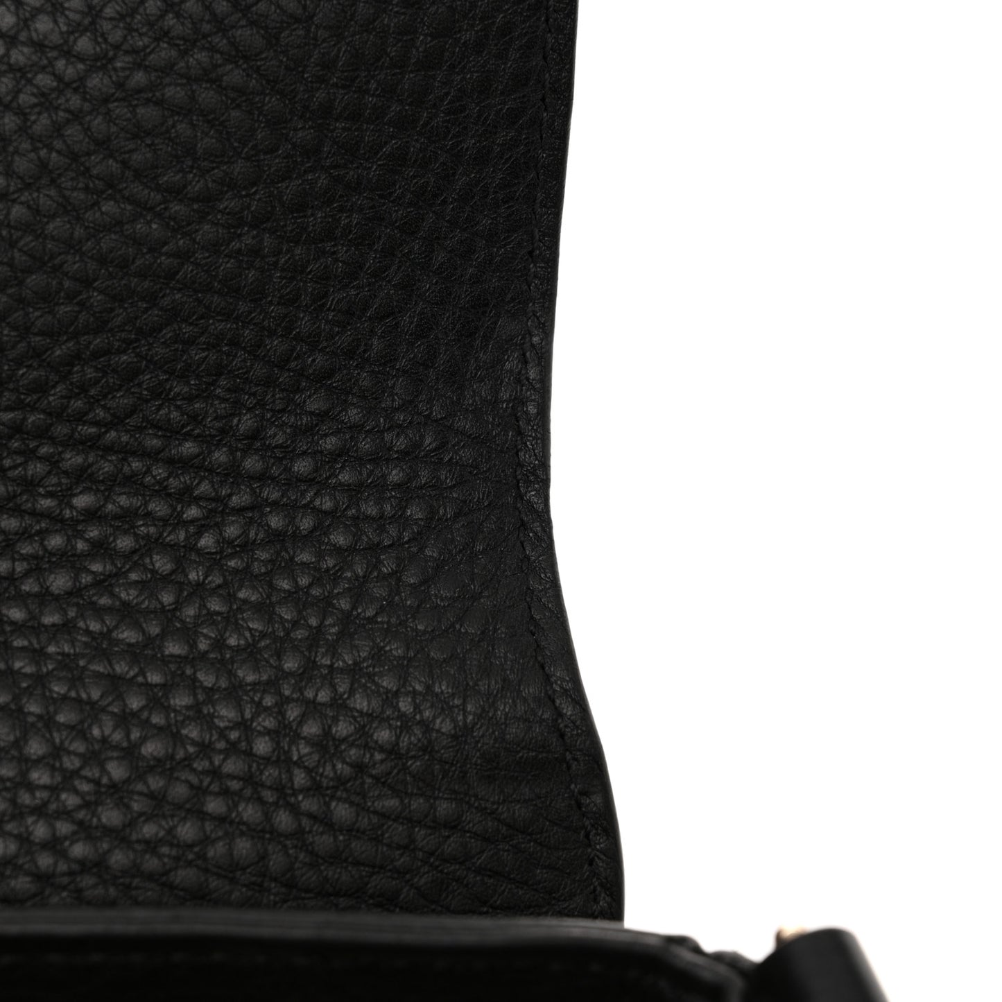 Pebbled Calfskin Small Soho Flap Crossbody Black