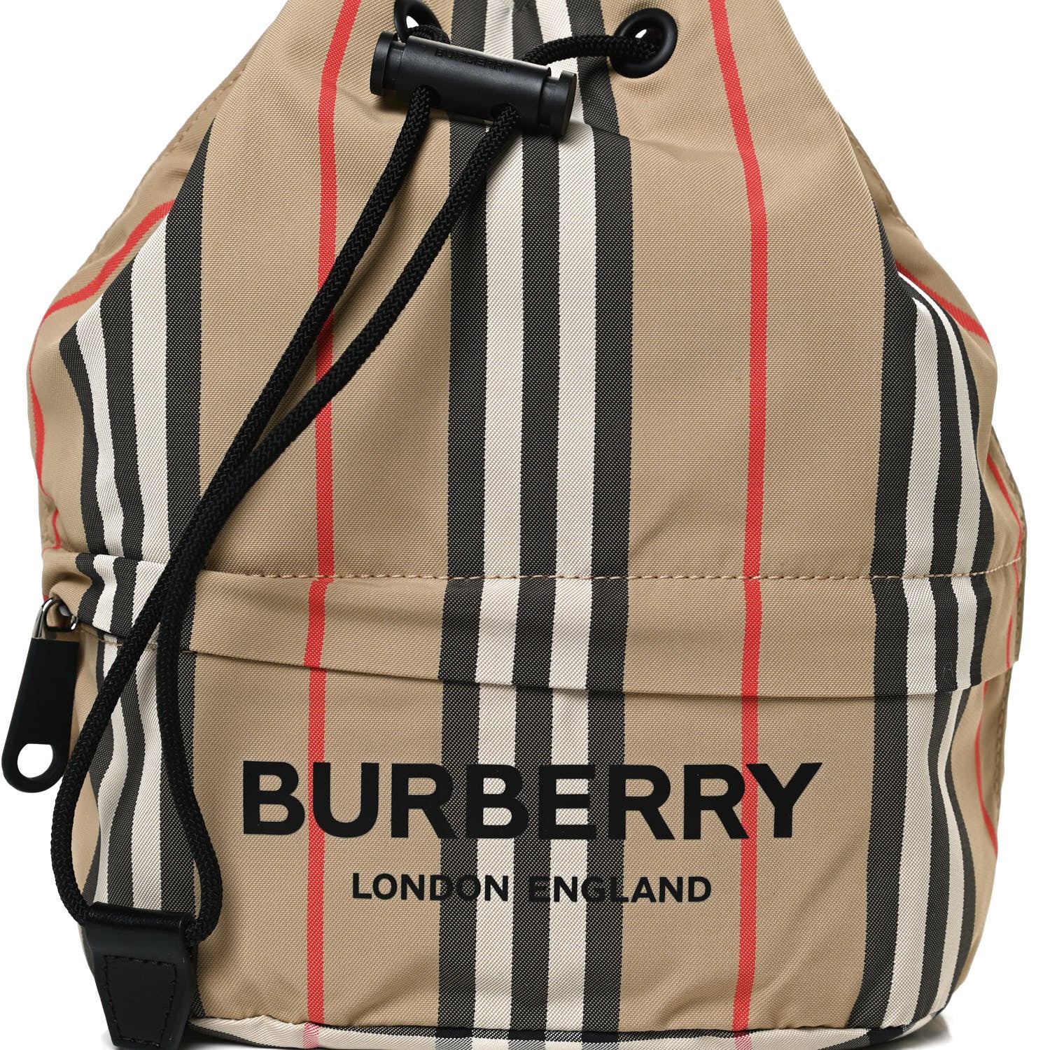 Burberry Econyl Icon Stripe Phoebe Drawcord Pouch Archive Beige 7 of 9