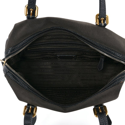 Prada Jacquard Logo Shoulder Bag Moro Black 4 of 7