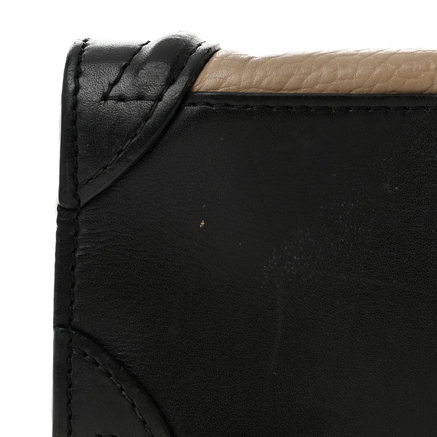 Elephant Calfskin Suede Tri-color Nano Luggage Sand