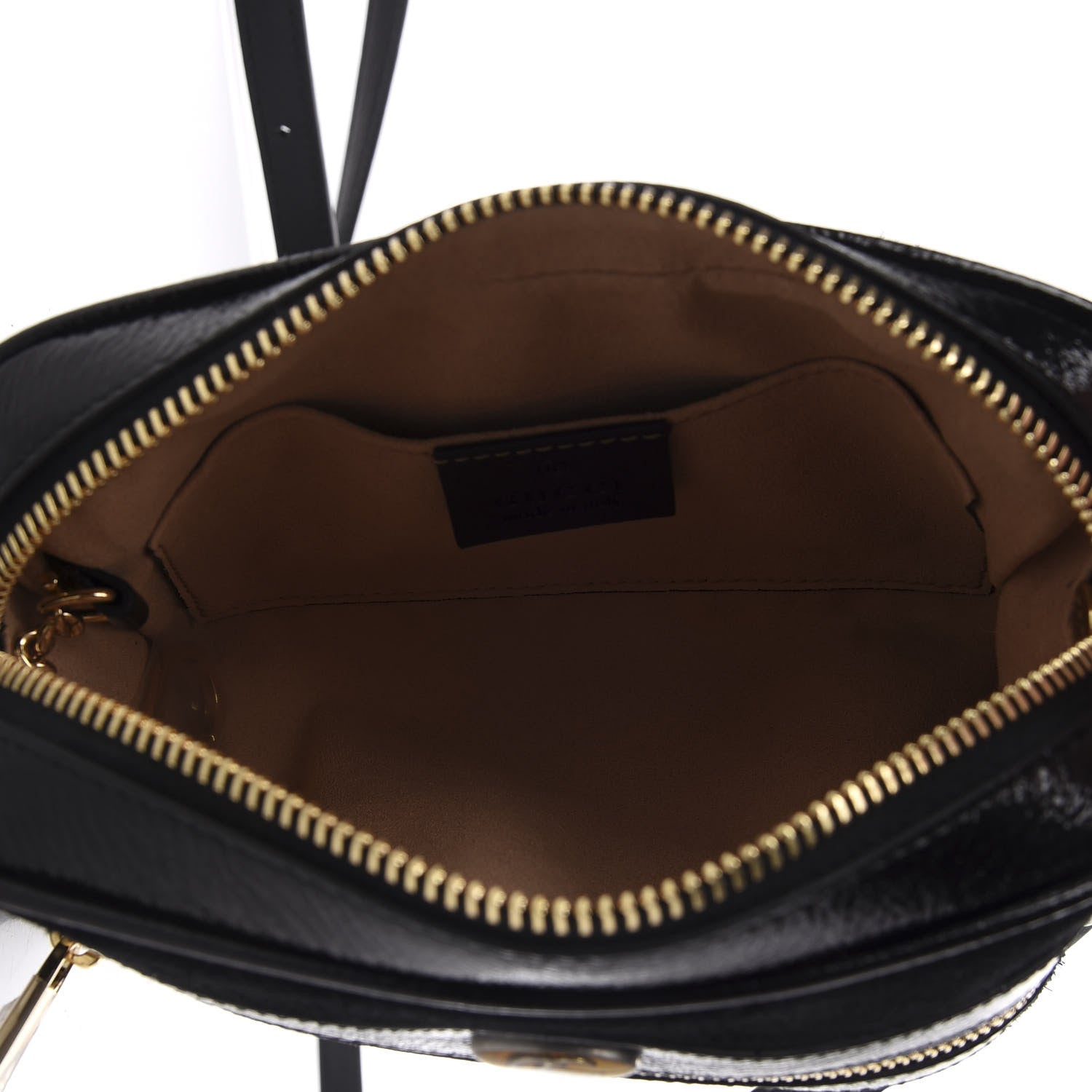 Gucci Suede Patent Web Mini Ophidia Shoulder Bag Black 8 of 10