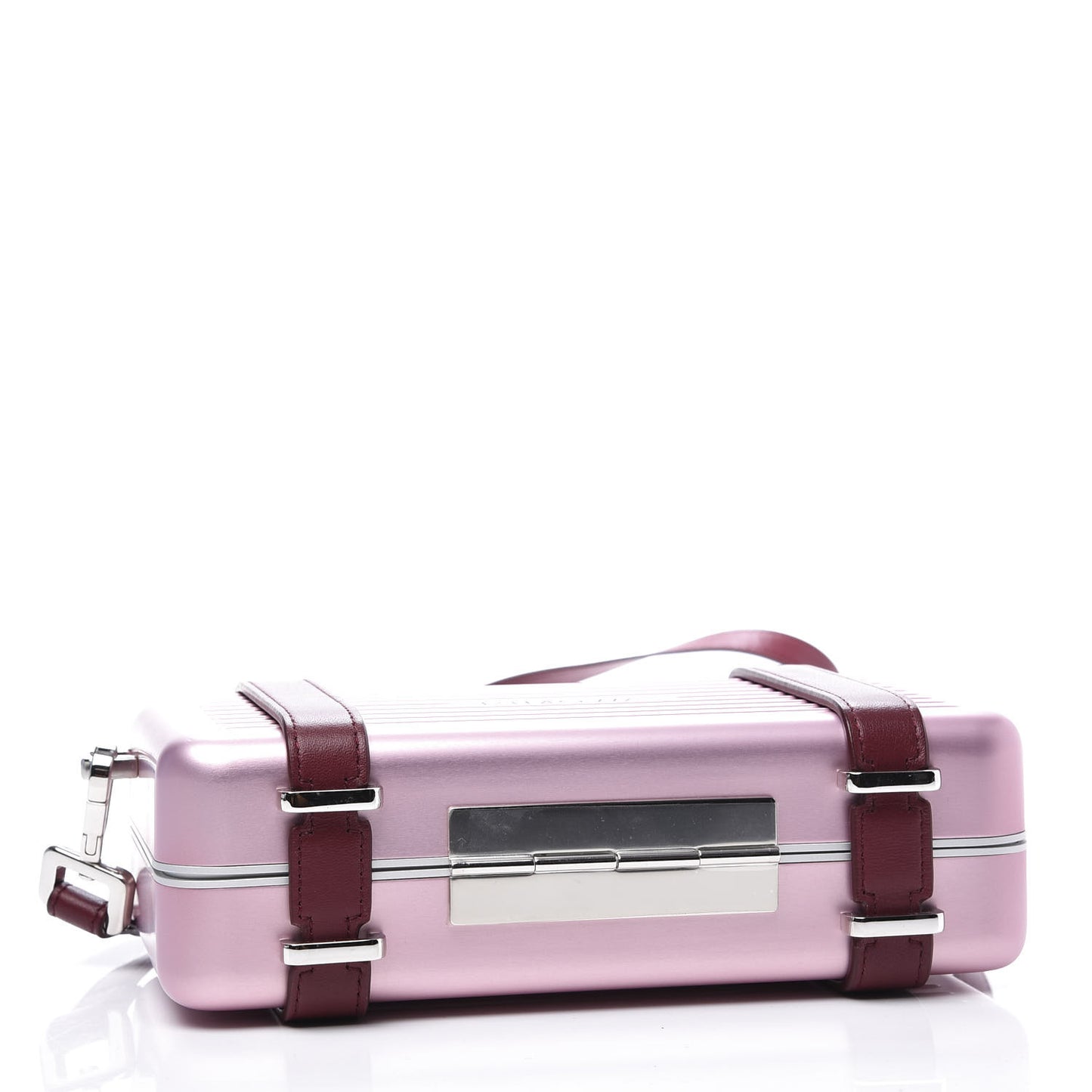 X RIMOWA Aluminum Personal Clutch On Strap Rose