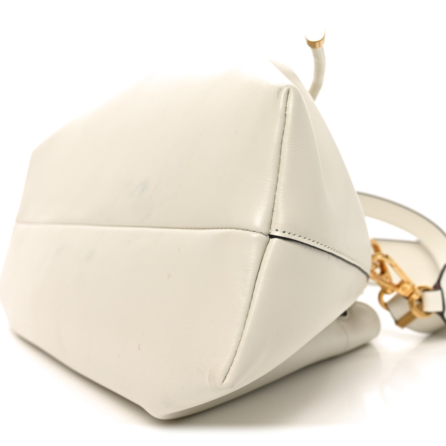 Jimmy Choo Calfskin Bon Bon East West Bucket Bag Latte 1840300
