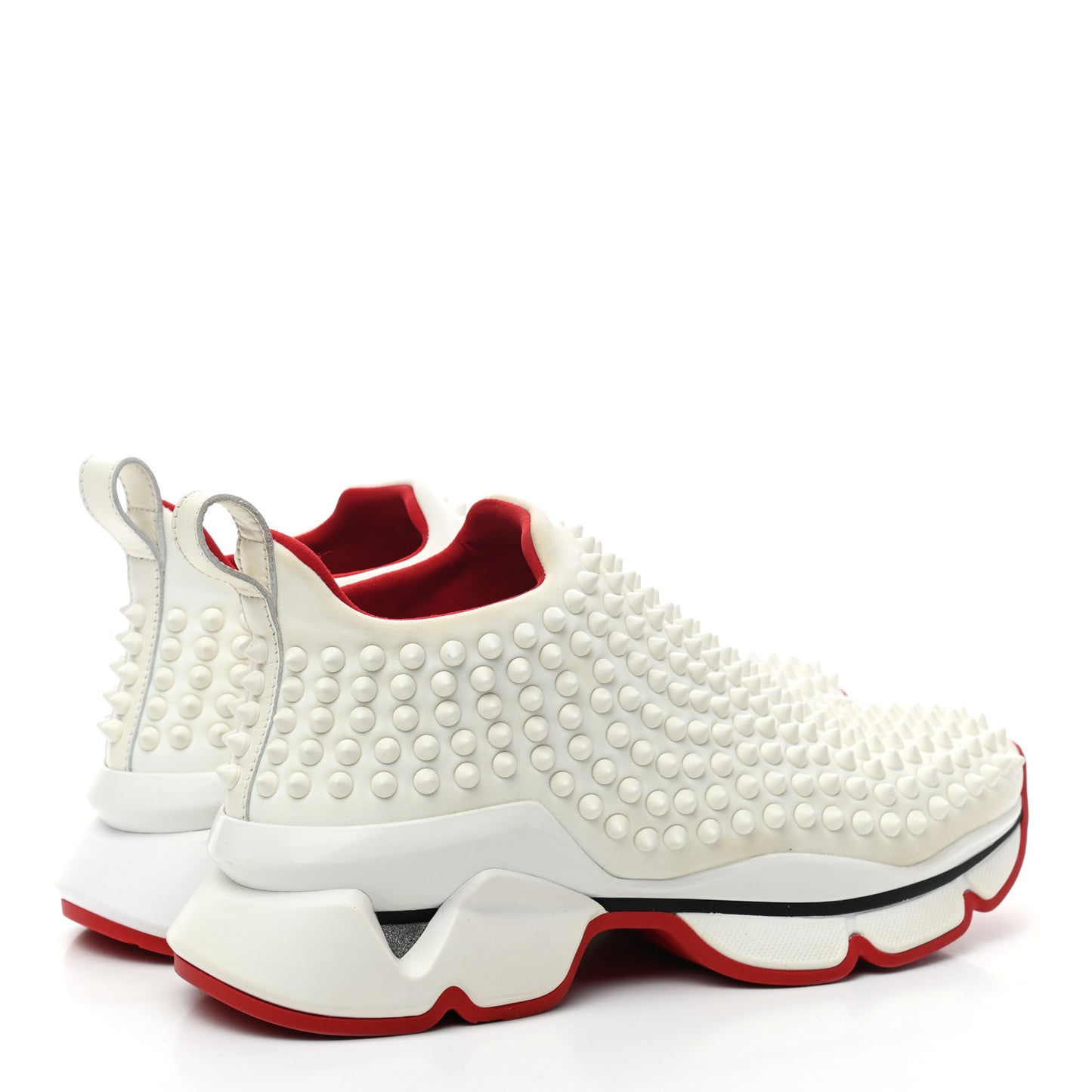 Neoprene Spike Sock Donna Flat Sneakers 36 White Snow