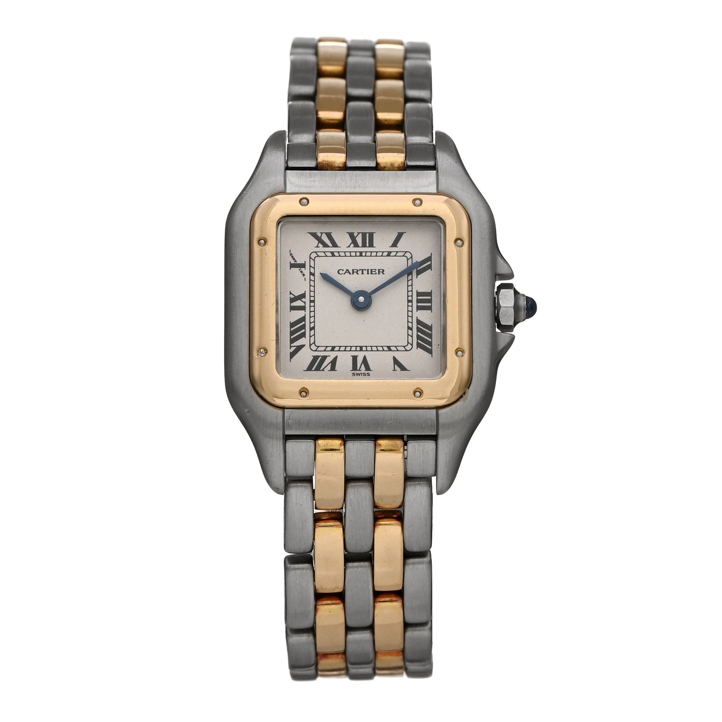 Stainless Steel 18K Yellow Gold 22mm Panthere Quartz Watch