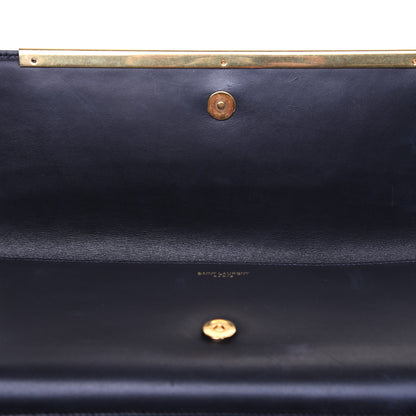 Saint Laurent Calfskin Lutetia Flap Clutch Black 11 of 13