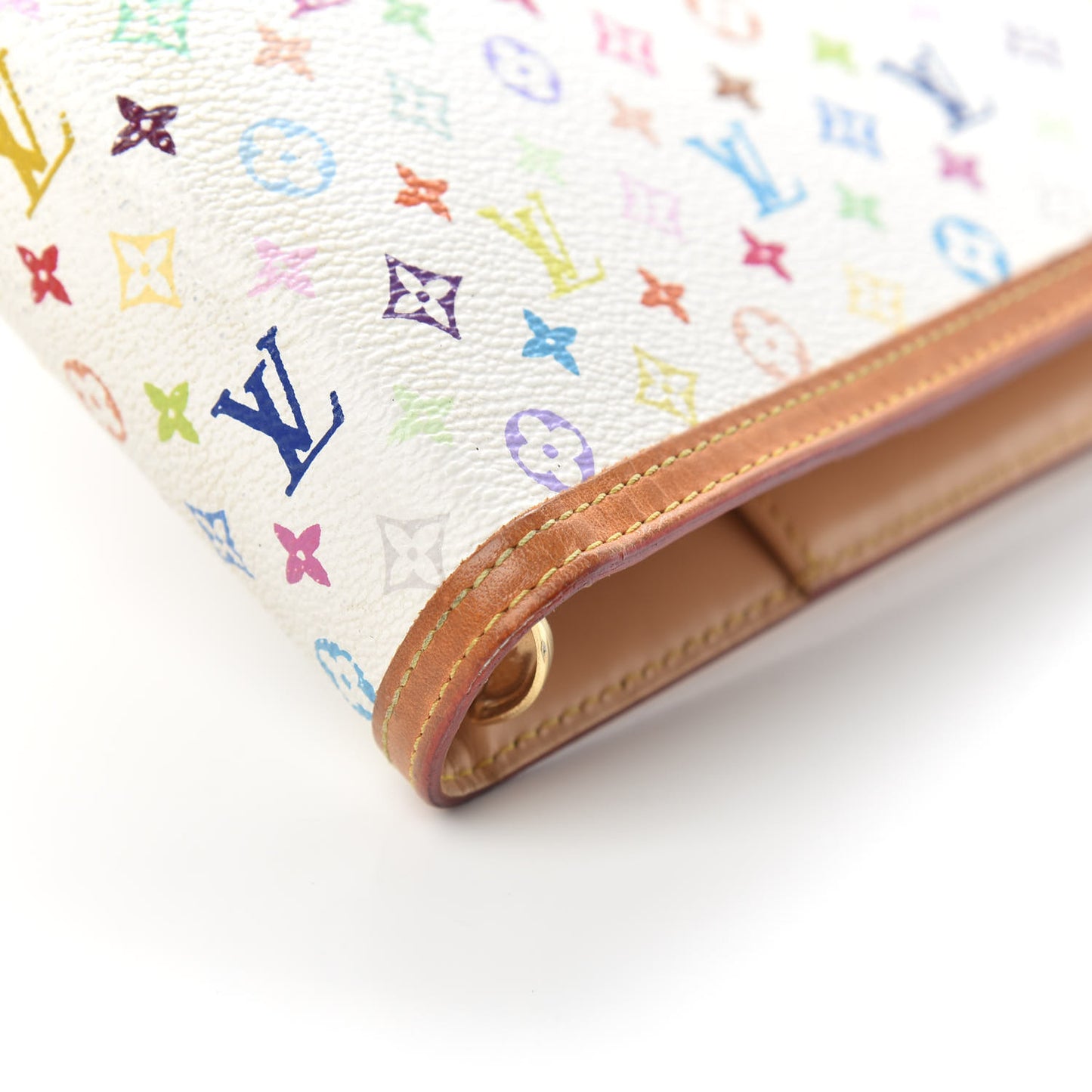 Monogram Multicolor Large Ring Agenda Cover White