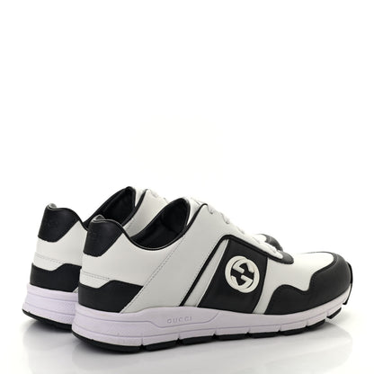 Gucci Calfskin Womens Interlocking G Sneakers 36 Black White 4 of 7