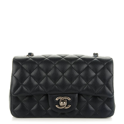 Chanel Caviar Quilted Mini Rectangular Flap Navy 2 of 11