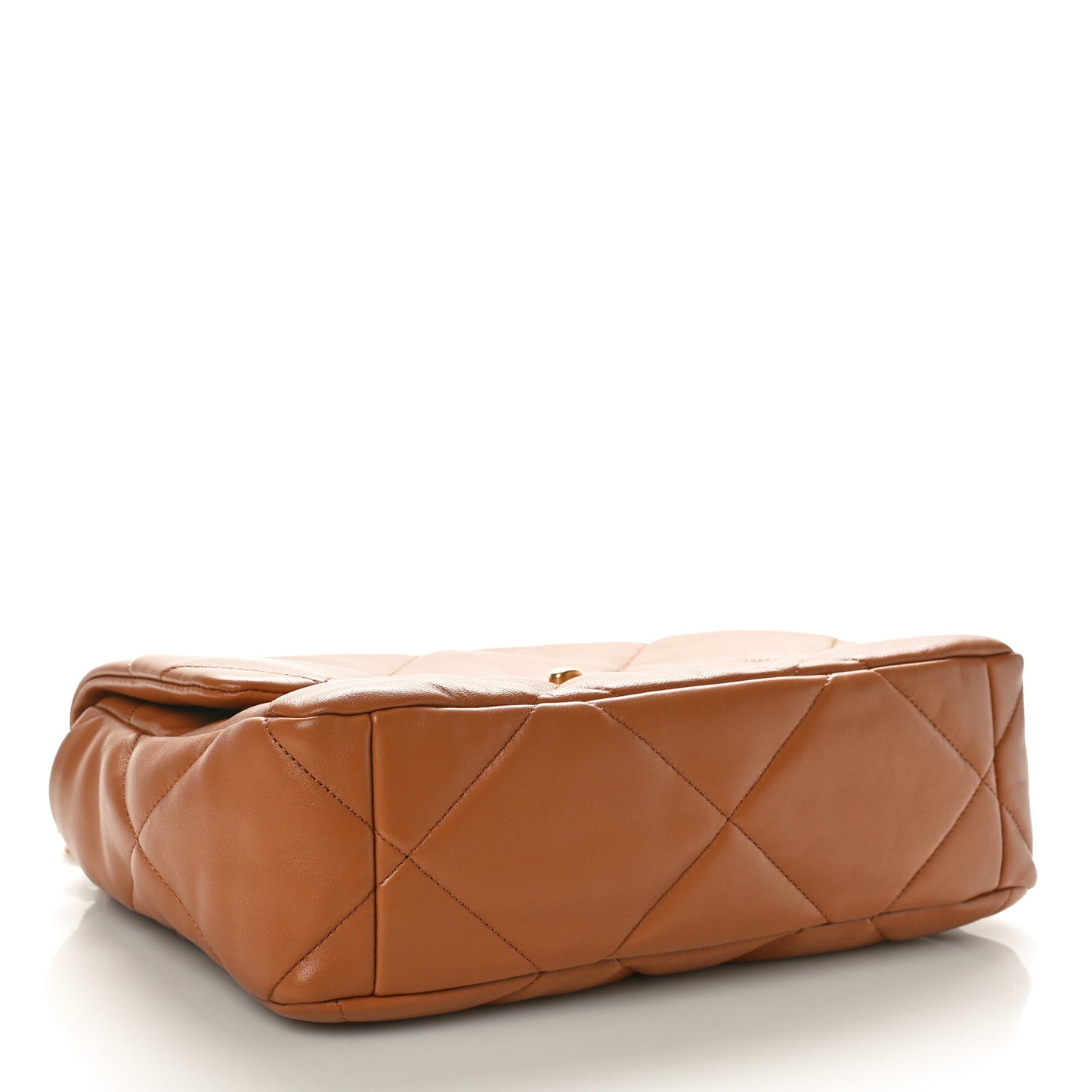 Lambskin Quilted Large Chanel 19 Flap Brown