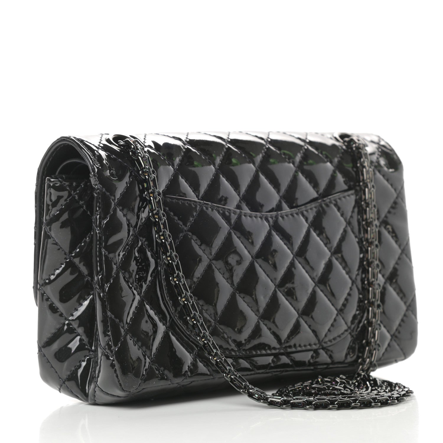 Chanel Patent Calfskin Quilted 2.55 Reissue 225 Flap So Black 3 of 14