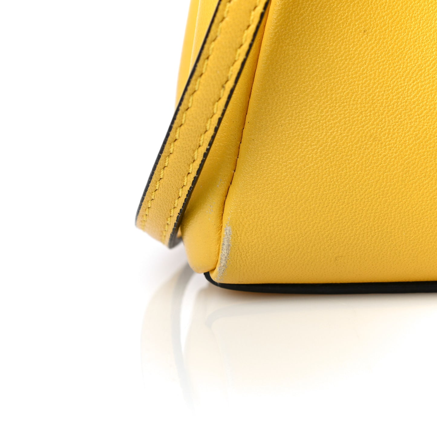 Shiny Nappa Micro Peekaboo Iconic Satchel Sunflower