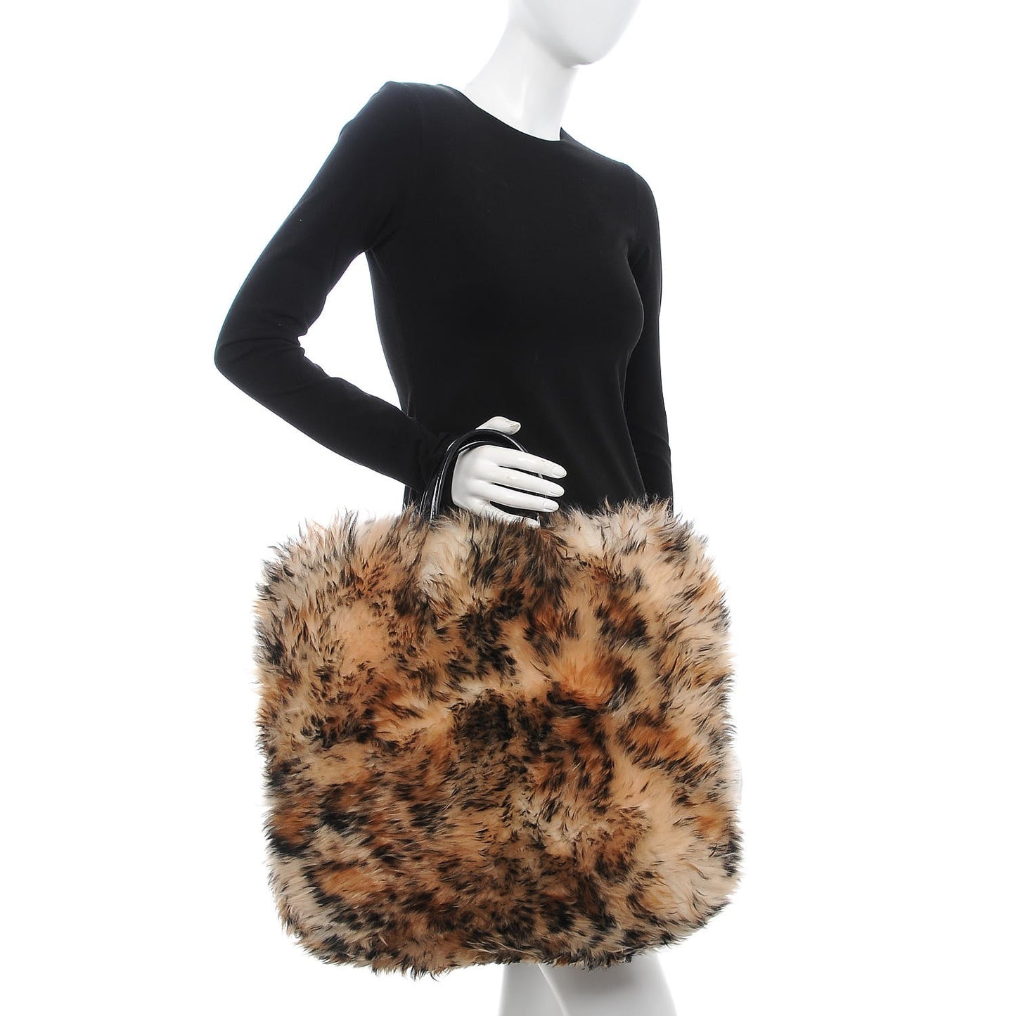 Sheepskin Animal Print Sac Plat