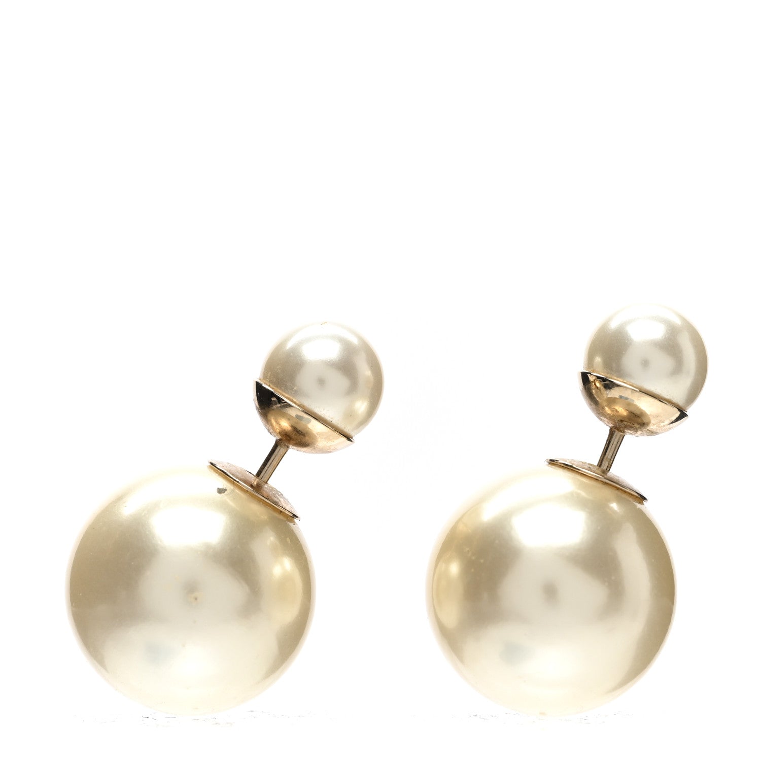 Christian Dior Pearl Mise En Dior Tribal Earrings Gold 1 of 4