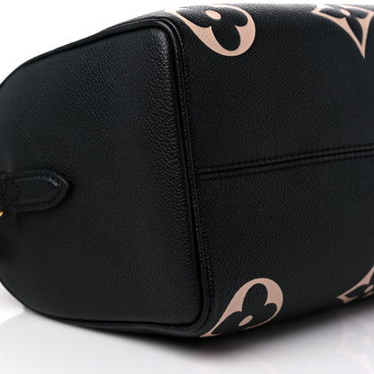 Louis Vuitton Empreinte Monogram Giant Speedy Bandouliere 25 Black Beige 7 of 9