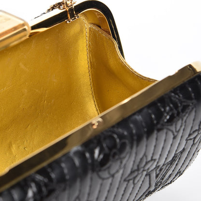 Louis Vuitton Vernis Monogram Motard Minaudiere Clutch Black 7 of 9