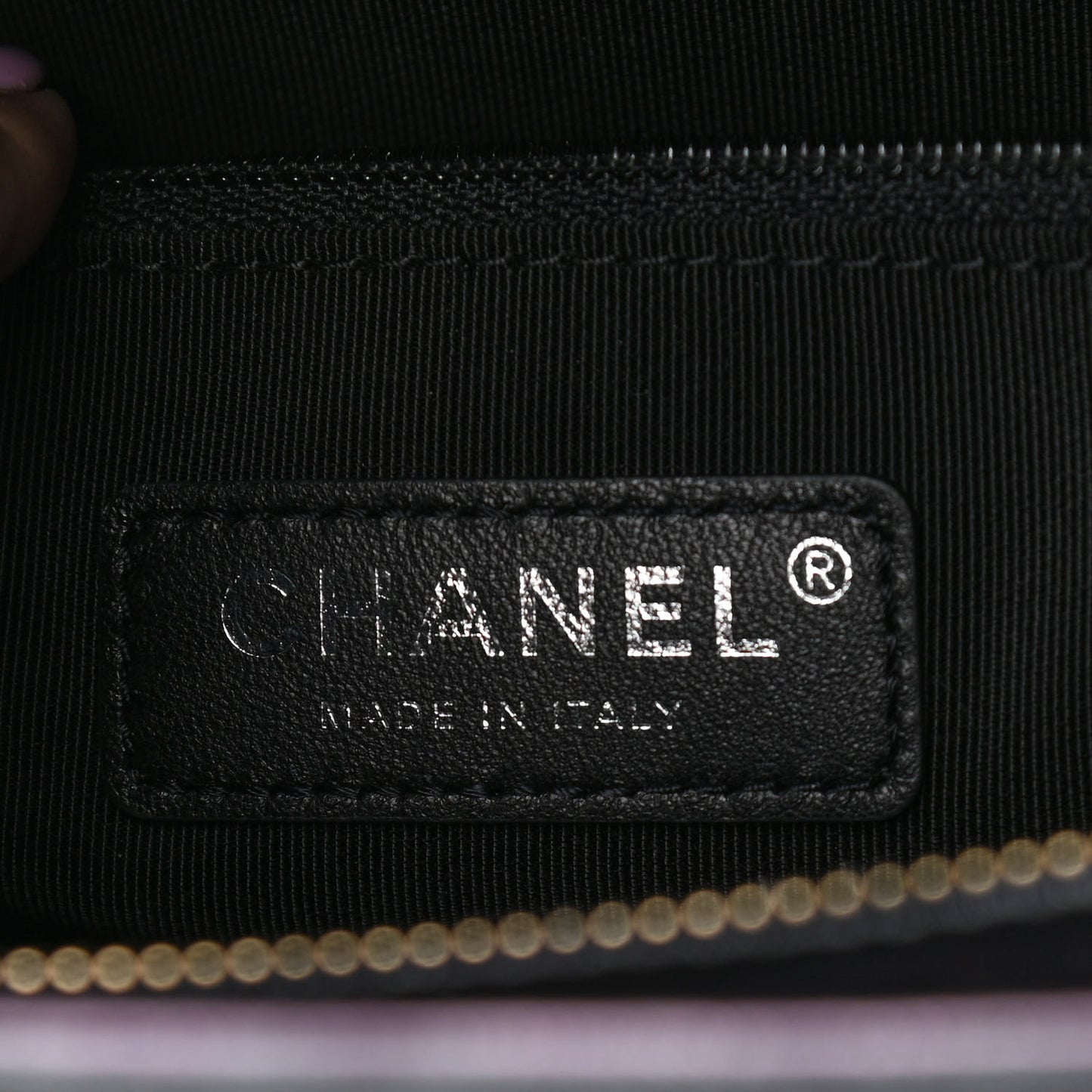 Iridescent Aged Calfskin Quilted Medium Gabrielle Hobo Black