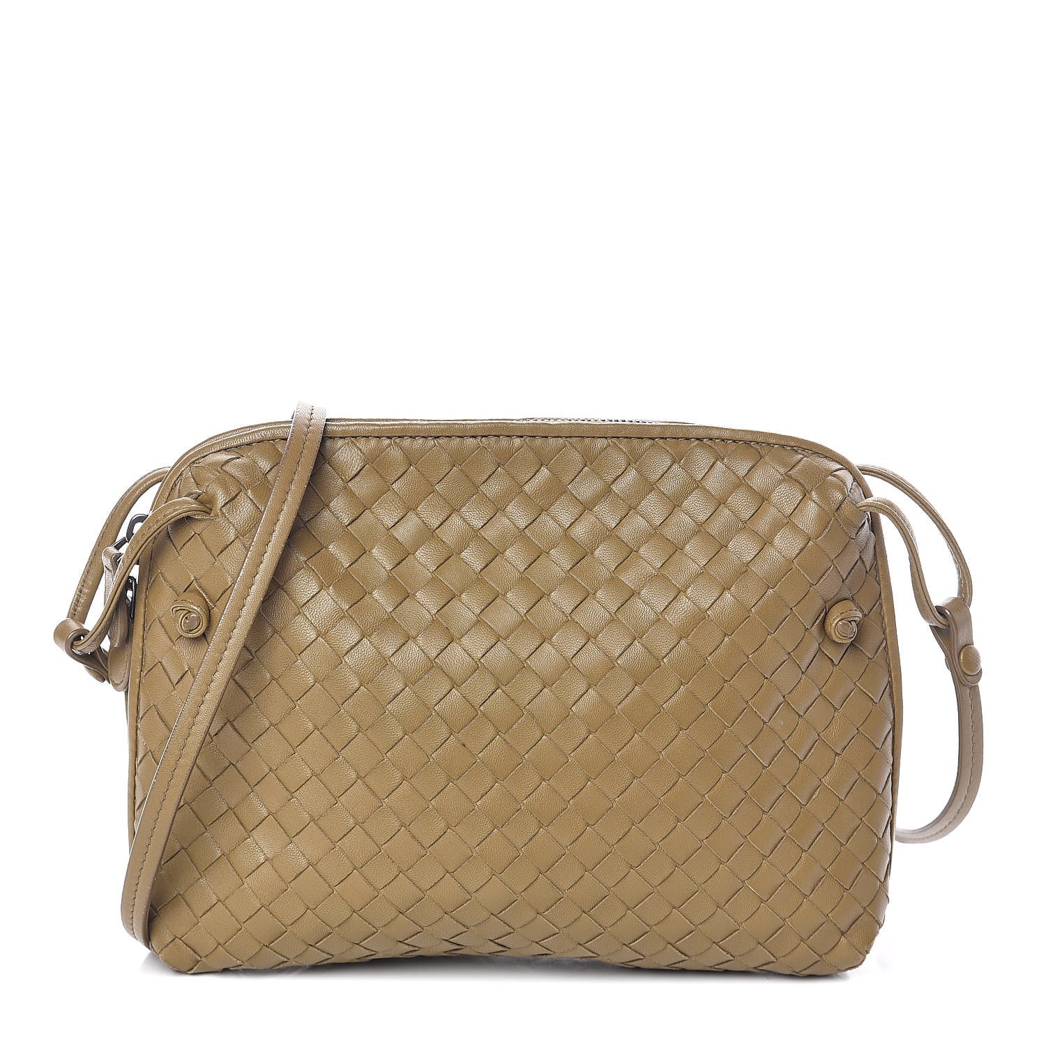Bottega Veneta Nappa Intrecciato Pillow Crossbody Messenger Bronze 1 of 9