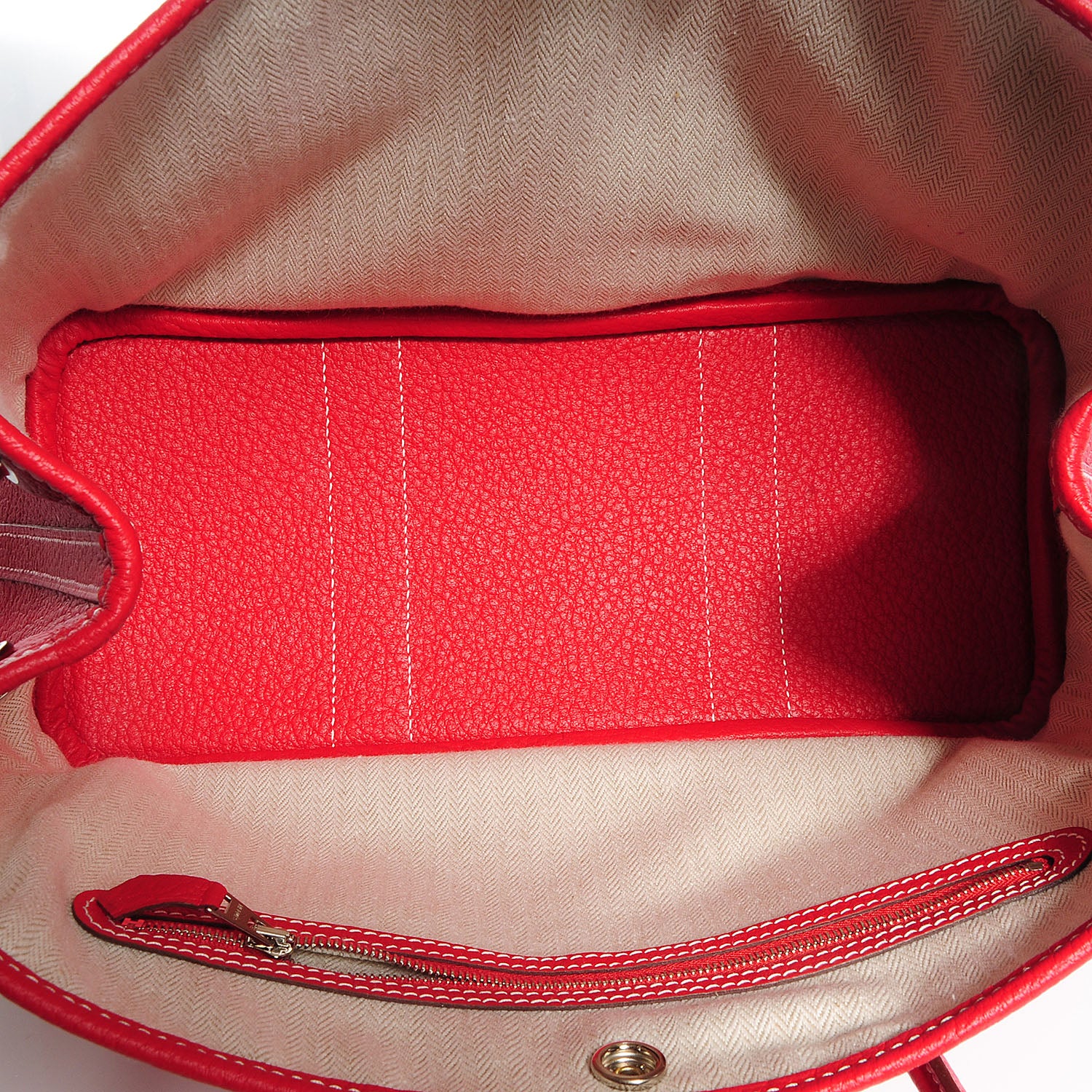 Hermes Vache Country Garden Party Tote TPM Rouge Casaque 6 of 9