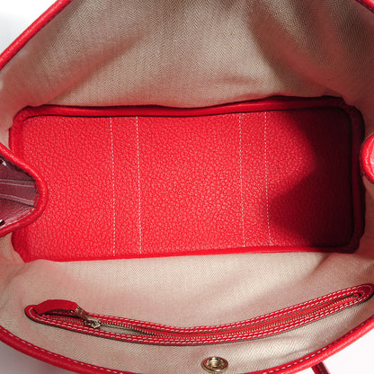 Hermes Vache Country Garden Party Tote TPM Rouge Casaque 6 of 9