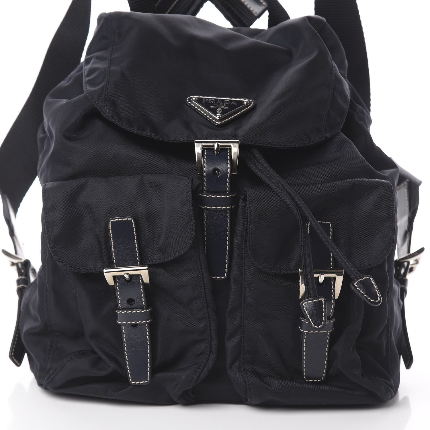 Prada Tessuto Nylon Vela Small Backpack Blue 8 of 8