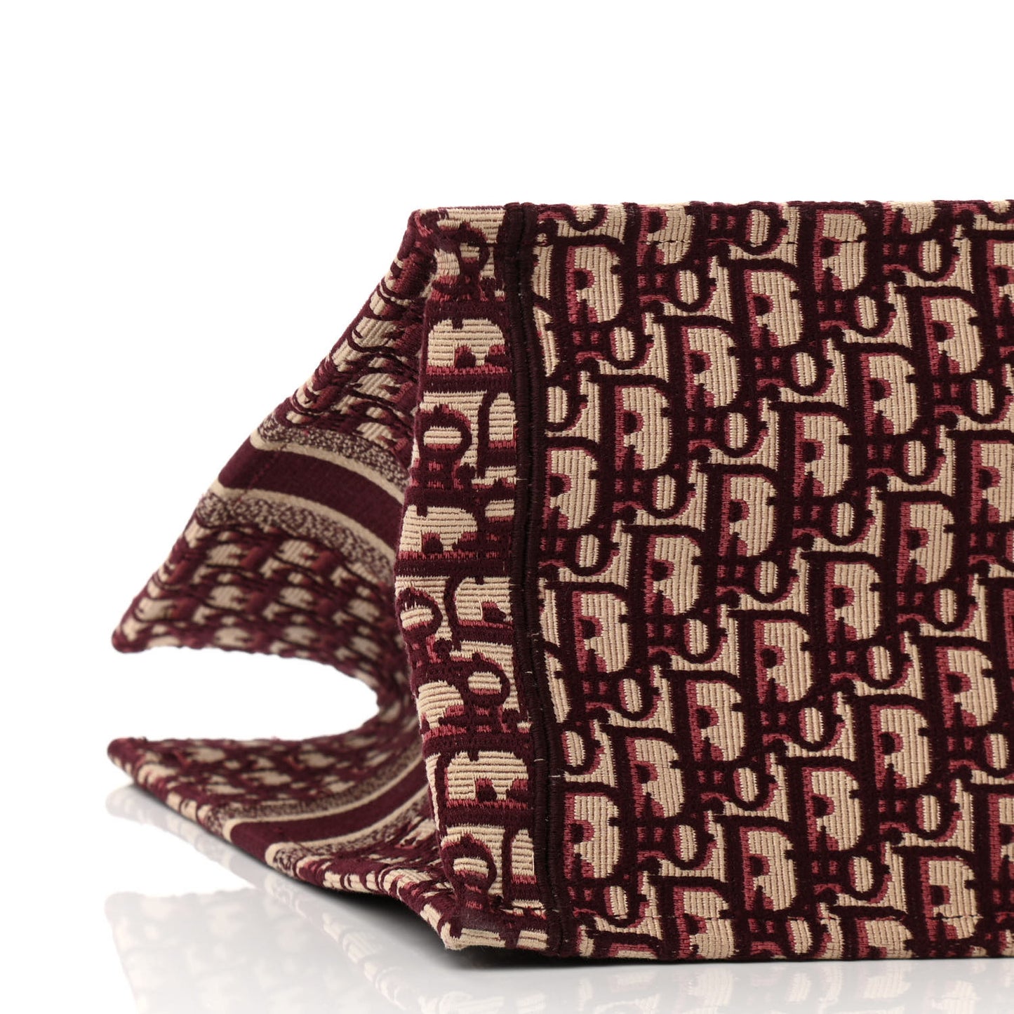 Oblique Large Book Tote Burgundy Multicolor