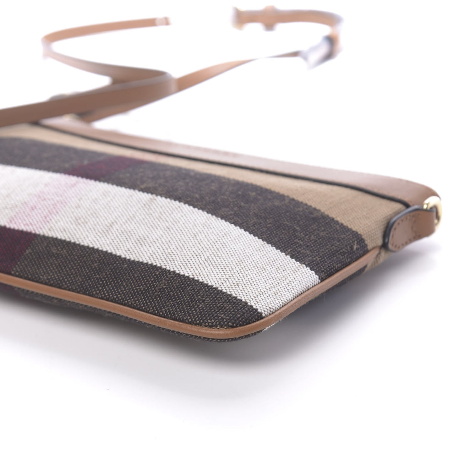 Mega Check Peyton Crossbody Clutch Bag Tan