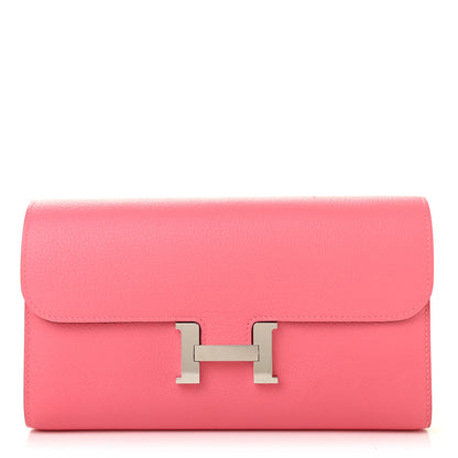 Hermes Evercolor Constance Long Wallet Rose Azalee 1 of 7