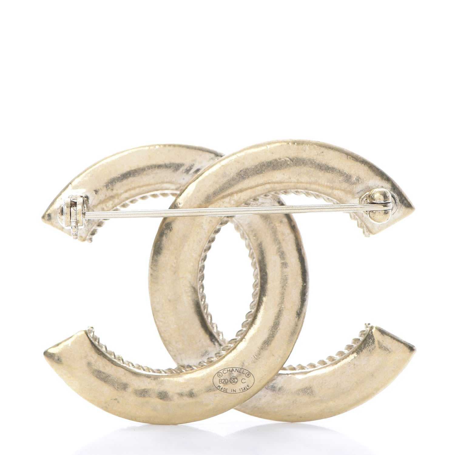 Chanel CC Large Brooch Gold 3 of 5