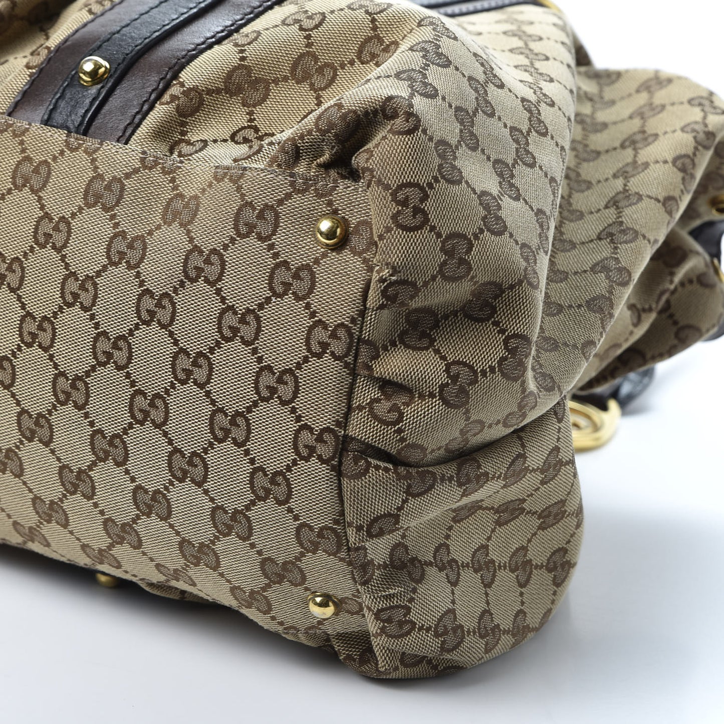 Monogram Medium Interlocking Icon Tote Dark Brown