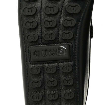 Gucci Soft Clove Calfskin Mens Horsebit Driver Loafers 9 Black 8 of 10