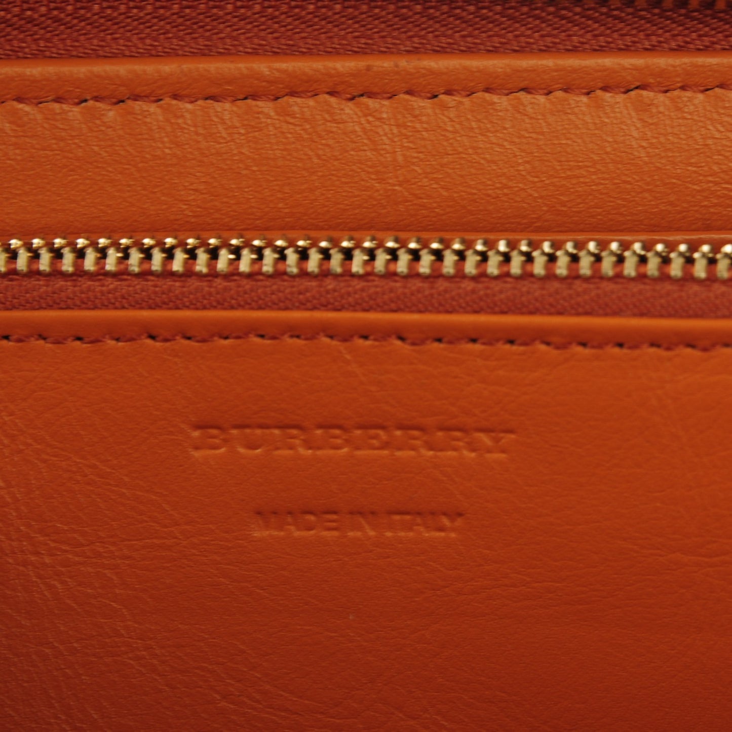 House Check Large Sartorial Ziggy Zip Around Wallet Copper Orange