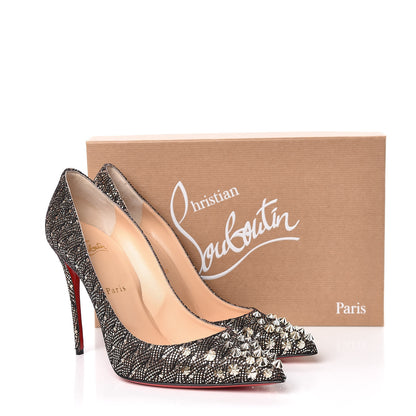 Christian Louboutin Glitter Palace Drama 100 Pumps 39 Platine White 13 of 13