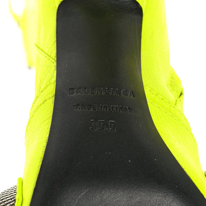 Balenciaga Agneau Arena Cagole 90mm Boots 35.5 Fluo Yellow 6 of 13