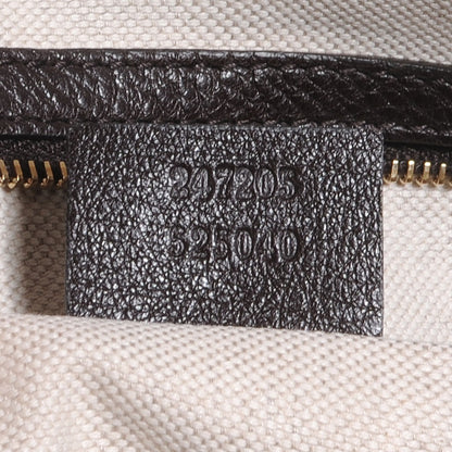 Gucci Leather Vintage Web Medium Boston Brown 8 of 8