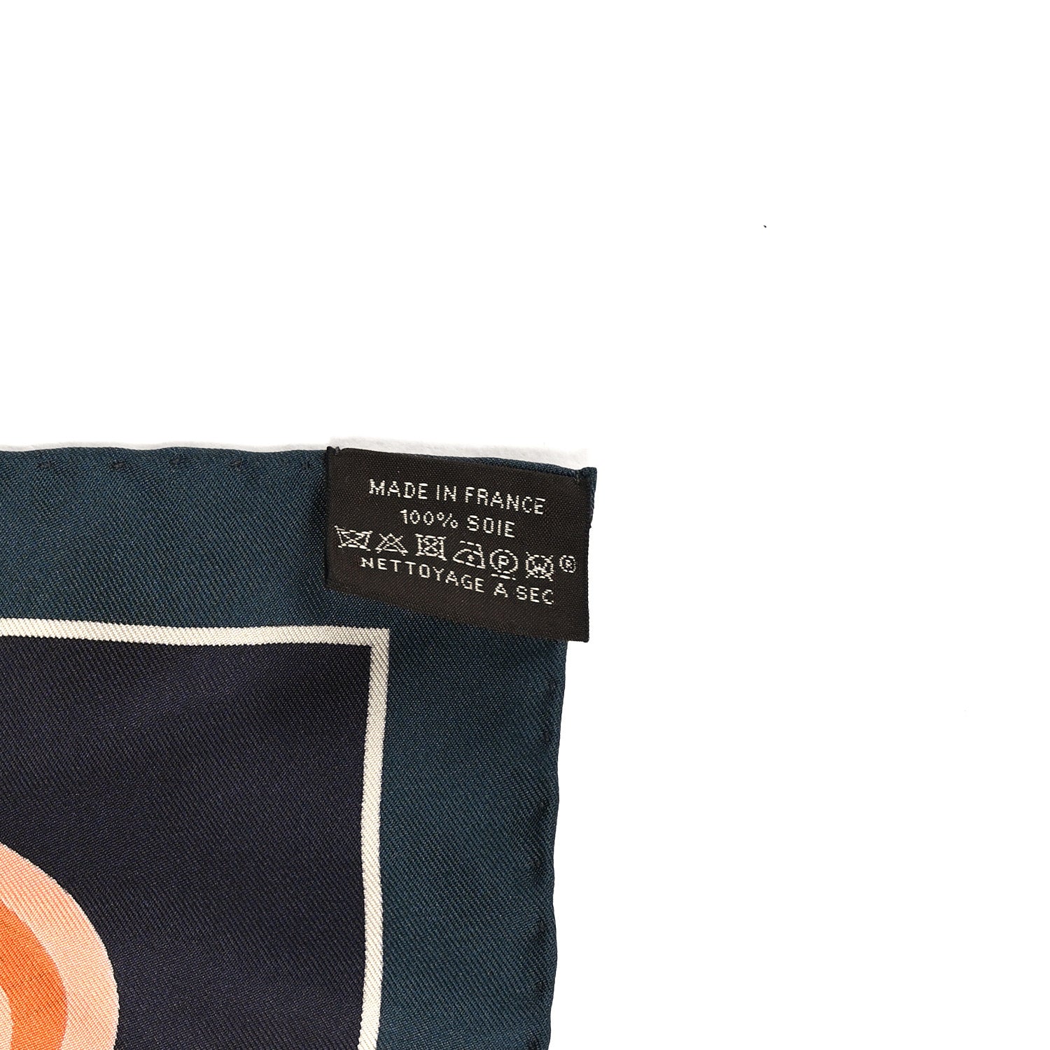 Hermes Silk Twill Duo Cosmique Scarf 90 Vert Black Corail 3 of 3