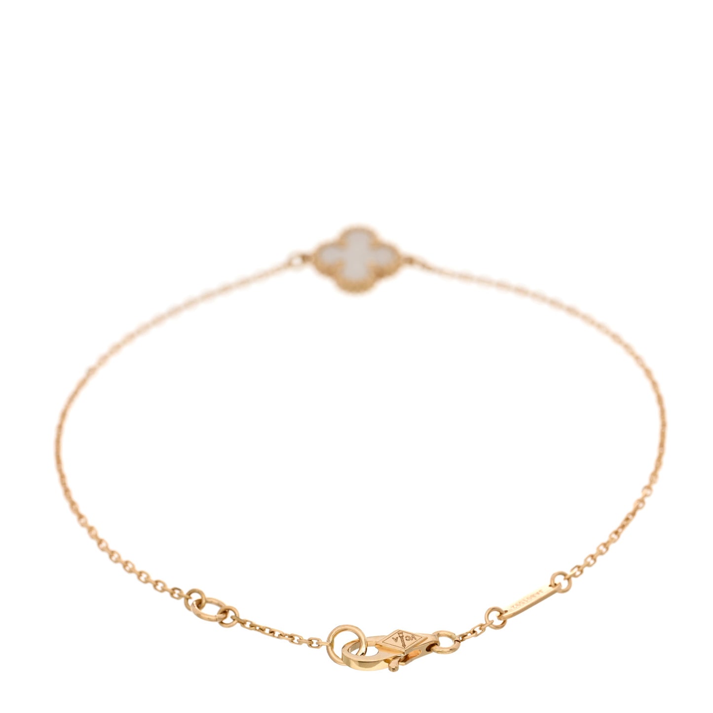 18K Yellow Gold Mother of Pearl Sweet Alhambra Bracelet