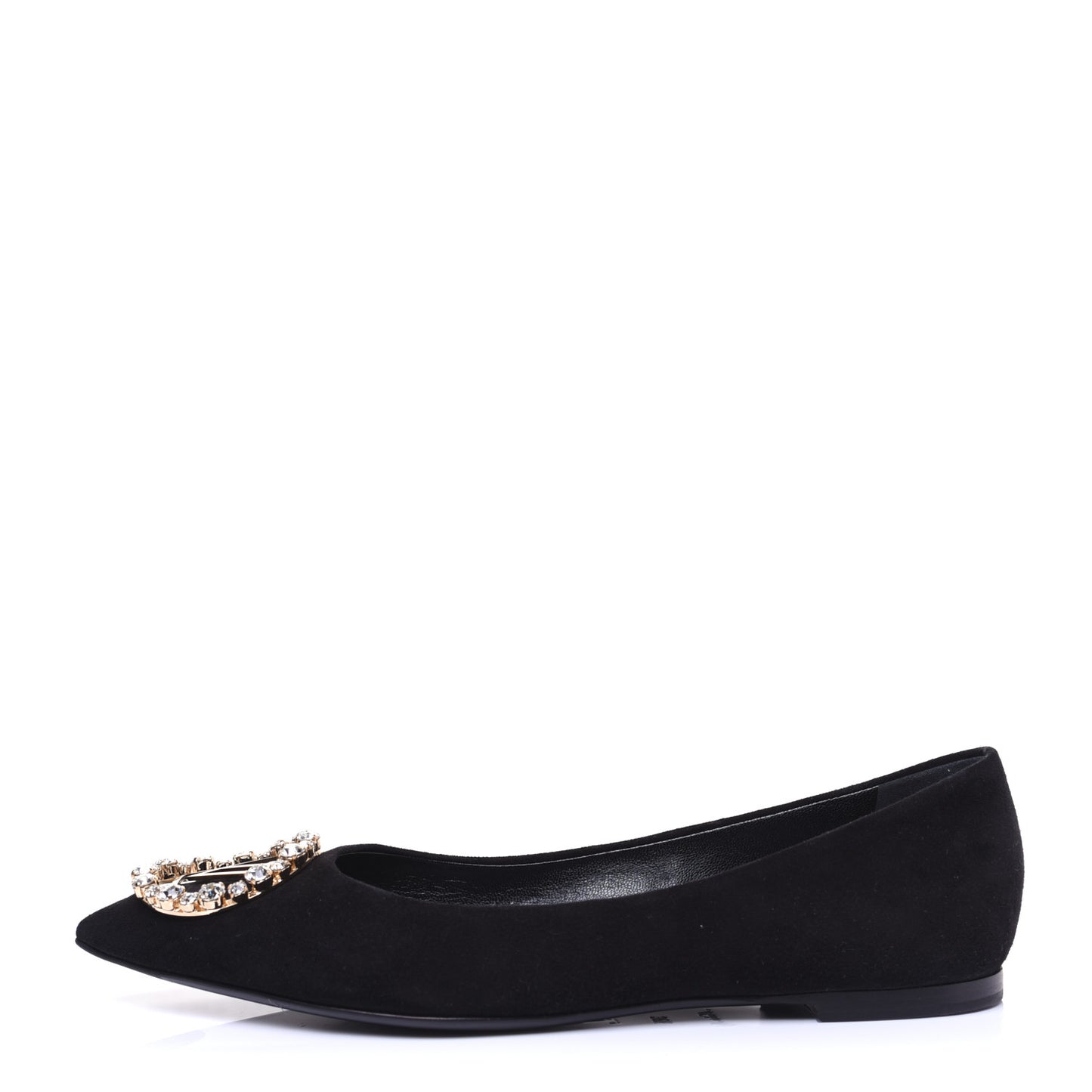 Suede Madeleine Flat 38.5 Black