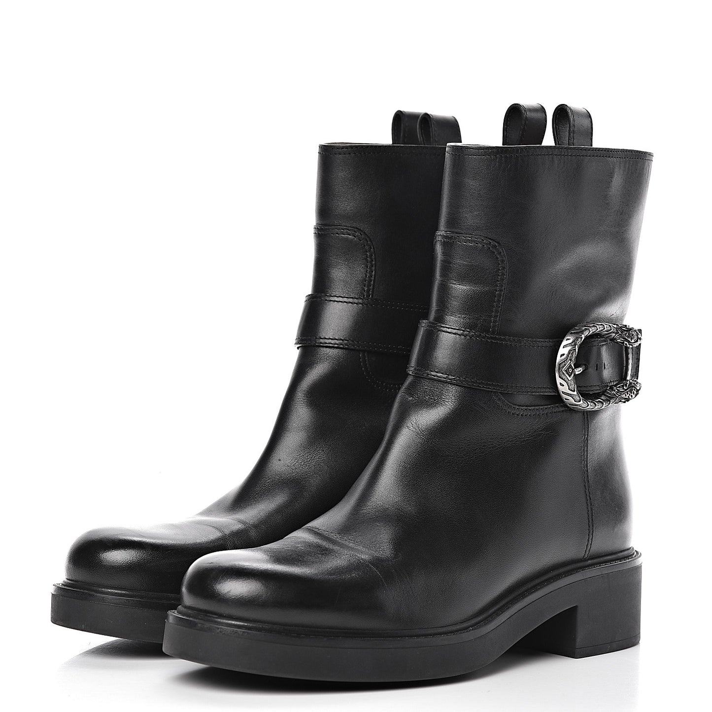 Calfskin Dionysus Lifford Short Boots 38.5 Black