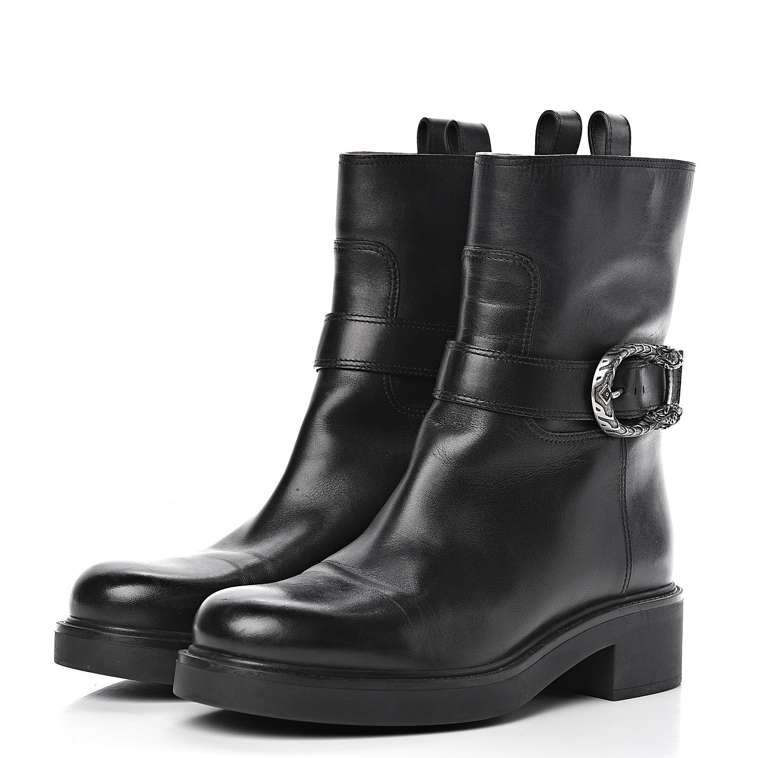 Gucci Calfskin Dionysus Lifford Short Boots 38.5 Black 3 of 13