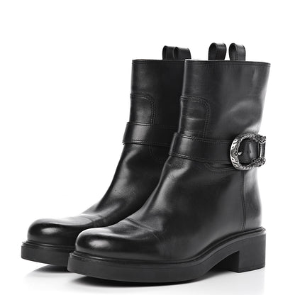 Gucci Calfskin Dionysus Lifford Short Boots 38.5 Black 3 of 13