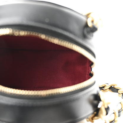 Chanel Lambskin Quilted Chanel 19 Round Clutch With Chain  Black 5 of 10