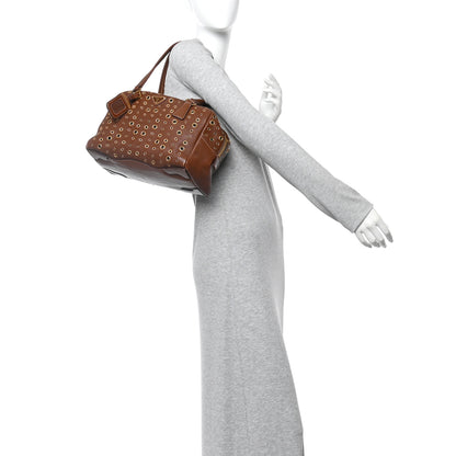 Prada Vitello Daino Grommet Satchel Bruciato 2 of 11